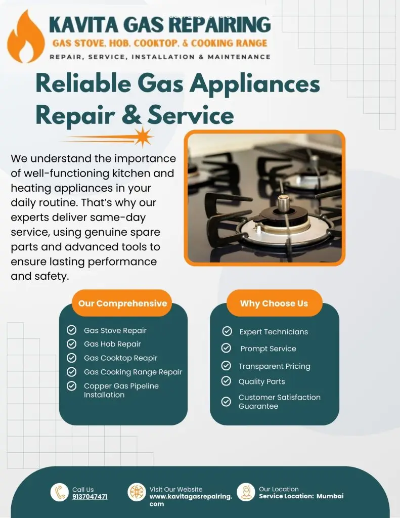 Gas Stove, Gas Hob, Gas Cooktop, Gas Cooking Range Repair and Service in Mumbai
